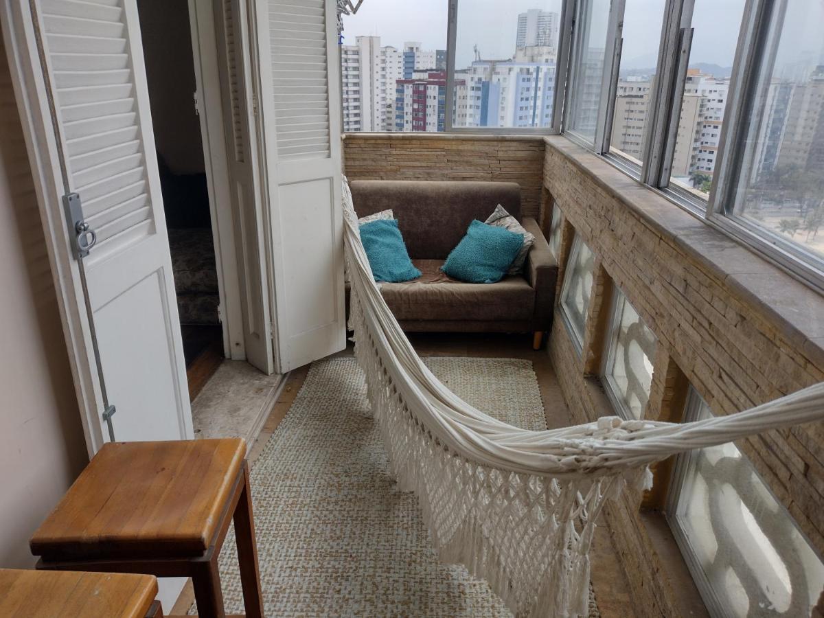 Apartamento Pe Na Areia São Vicente Buitenkant foto