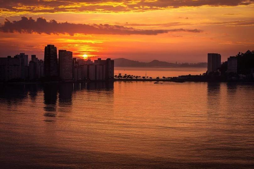 Apartamento Pe Na Areia São Vicente Buitenkant foto