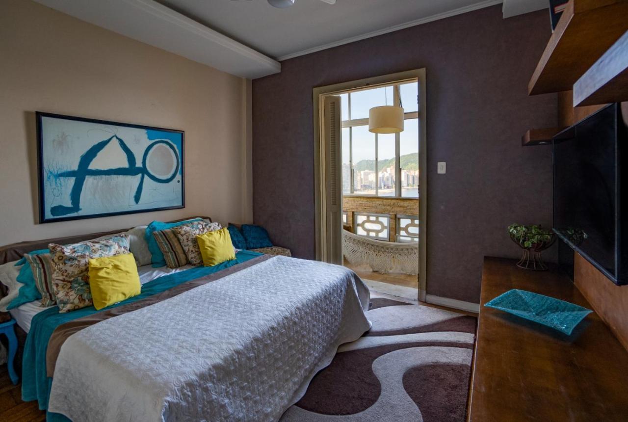Apartamento Pe Na Areia São Vicente Buitenkant foto
