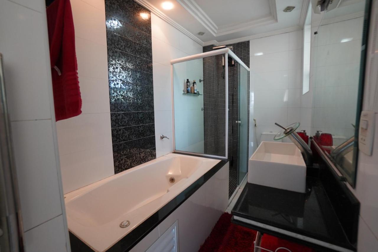 Apartamento Pe Na Areia São Vicente Buitenkant foto