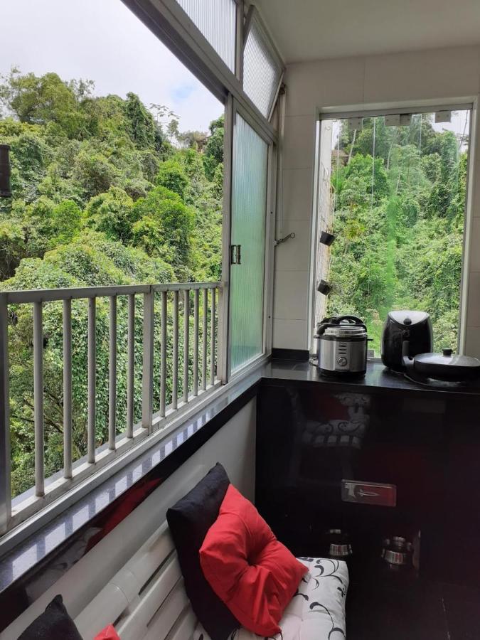 Apartamento Pe Na Areia São Vicente Buitenkant foto